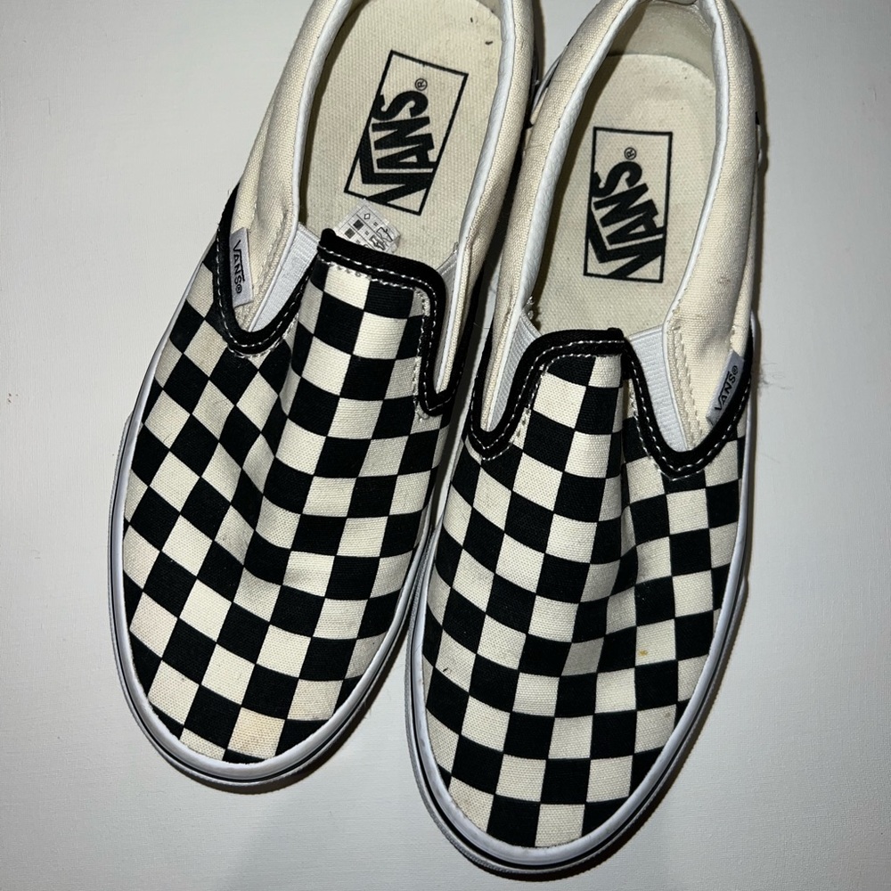 Vans Checkerboard Check Checkered Slip On Shoes B… - image 1
